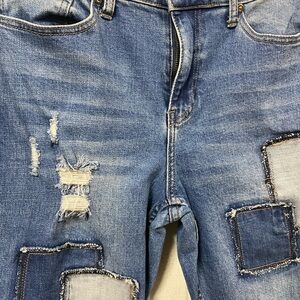 BP Men's Relaxed Distressed Light Blue Jeans